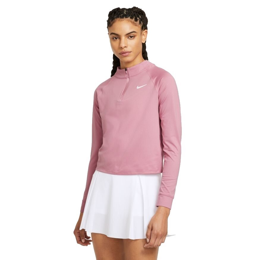 Nike Court Dri Fit Victory Long Sleeve Dam Elemental Pink/white